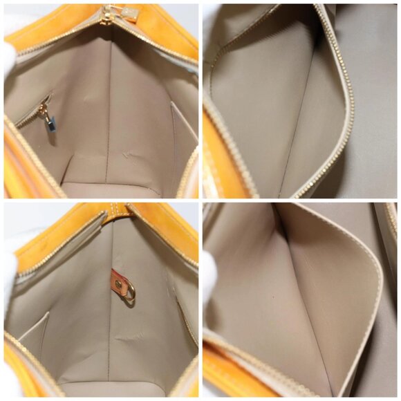 LOUIS VUITTON Monogram Vernis Houston Hand Bag Beige - Picture 13 of 15